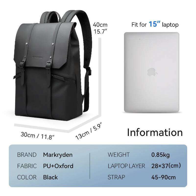 Mark Ryden Casual Backpack 15-Inch Laptop Water- Material Lightweight Travel
