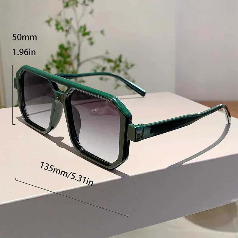 Trendy Square Decoration Shades Retro Oversize Gradient Women Sunglasses Mens Brand Sun Glasses for Driving Fishing Z250614