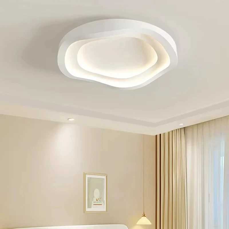Modern LED Ceiling Light Bedroom Study Ceiling Lamp Minimalist Creativity Round White Art Design Home Decor Lighting Fixture XJ2500613