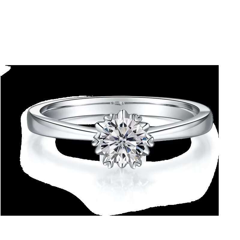 Custom Promise Rings Classic 925 Sterling Silver 1CT Heart Claw Setting 925 Moissanite Diamond Engagement Wedding Band for Women
