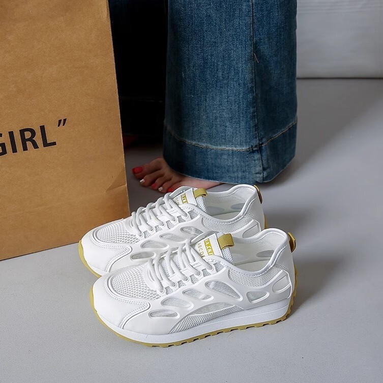 Ddmysports Summer New Thick Soled German Training For Women Thin Mesh Breathable Casual Sports Dad Shoes Outdoor Shoes