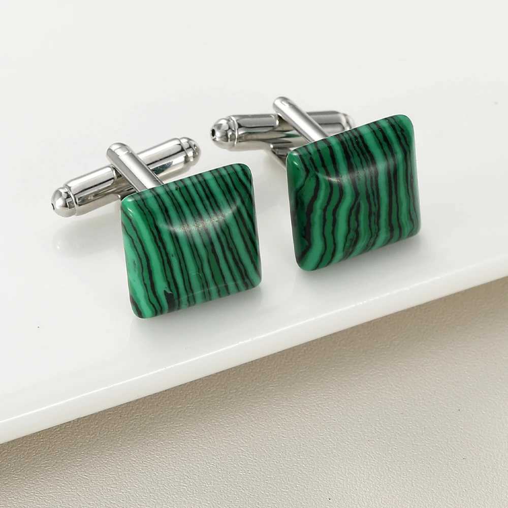 Mens Funny Green Stone Cufflinks Square Suit Shirt Blouse Sleeve Button XJ250614