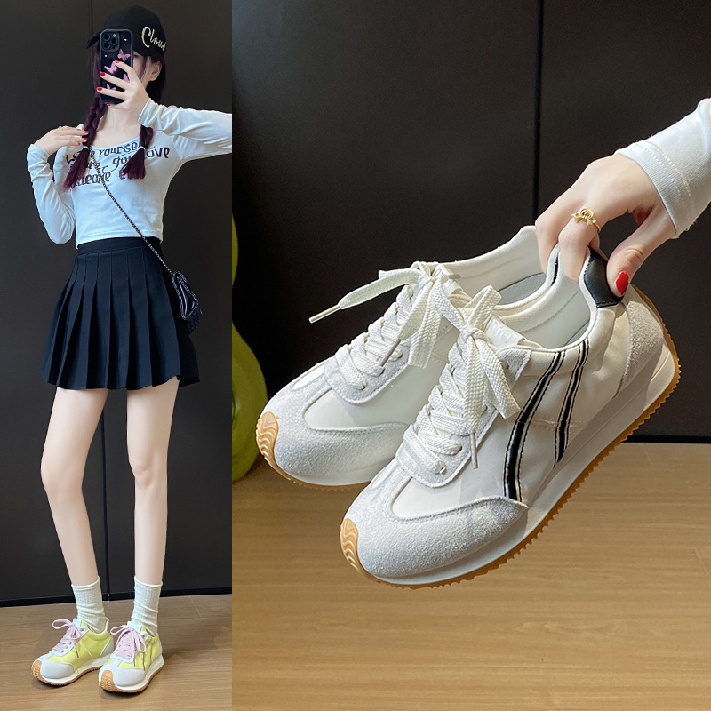Ddmysports White Sneakers For Women Spring New Korean Style Ins Female Students Casual Sports Versatile Board Shoes Street Shooting Fscl Outdoor Shoes