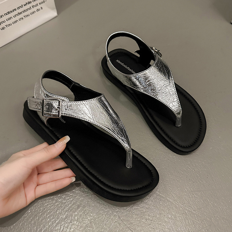 Ddmyoutdoor Fairy For Women Summer New Fashion Casual Flat Toe Post Strap Sandals Outdoor Shoes