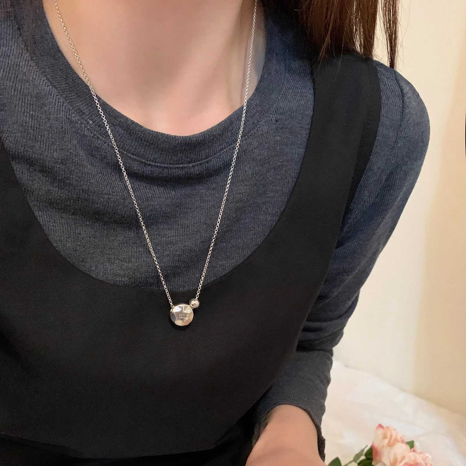 925 Sterling Silver Necklace Word Irregular Punk Letters Moment Choker for Women Girl Jewelry Gift Dropshipping Wholesale Z250614