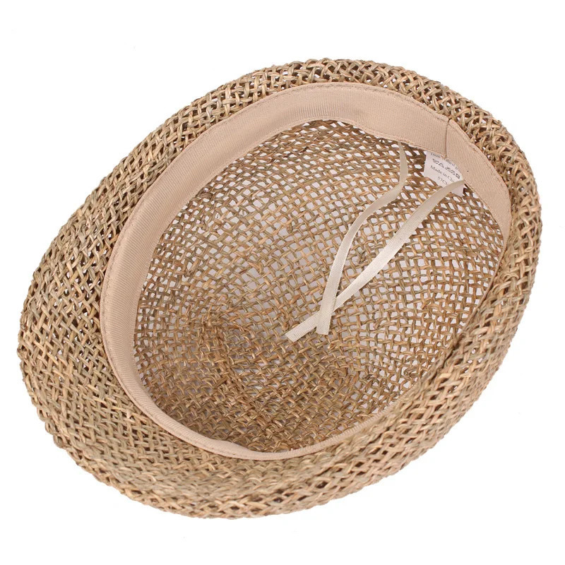 QBHAT Summer Straw Berets Straw Berets Men Women Handmade Straw Lafite Hats Breathable Cool Beach Cap Travel Sunhat 250604