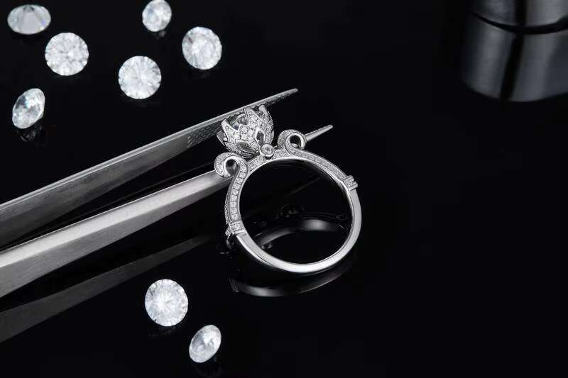 Pass Tester Promise Rings Classic 925 Sterling Silver 1CT Swan Lake VVS D Moissanite Diamond Engagement Wedding Band for Women