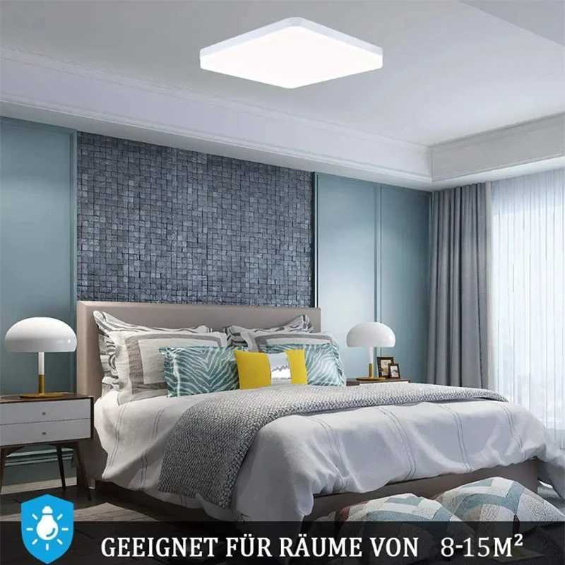 Ultra-thin Square LED Ceiling Light Bedroom Balcony Household easy to install Ceiling Lamps for room Home Decoration AC85-260V XJ2500613