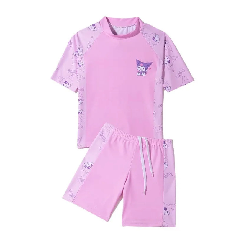 Split Children Swimsuits Summer Cute Kids Swimsuits for Boys Girls Swimming Suit Short Sleeve Quick-drying Bathing Suit 250614