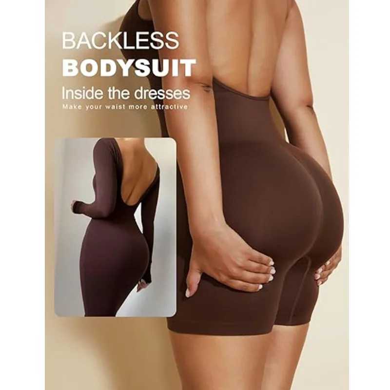 GUUDIA Open Crotch Wire Free Adjustable Shoulder Strap Seamless Tummy Control Tight Thigh Women Bodysuit Shapewear XJ250614