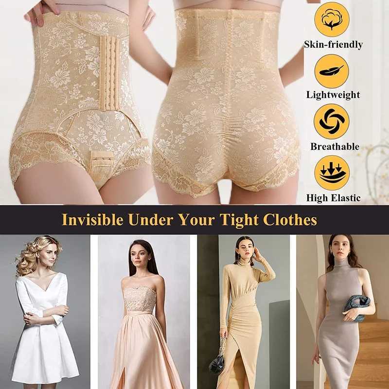 Dimmkof Lace Body Shaper Panties Shapewear Underwear High Waist Tummy Control Body Shaper Underwear Panties Slimming Waist XJ250614