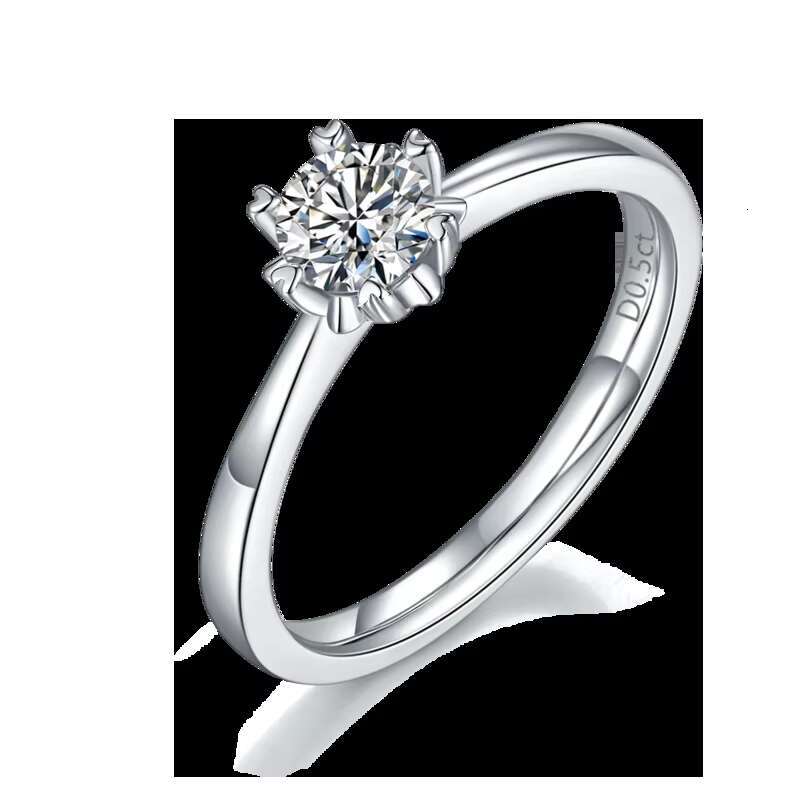 Custom Promise Rings Classic 925 Sterling Silver 1CT Heart Claw Setting 925 Moissanite Diamond Engagement Wedding Band for Women