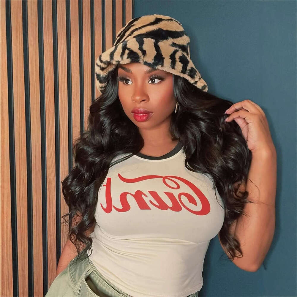 New Fashion Slim Fit Stretch Sexy Printed Round Neck Short Sleeve Top Color Block T-Shirt For Girls B5