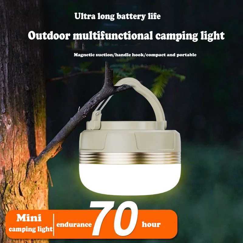 Camping Lamp Ultra Long Endurance Ultra Bright Mini Tent Lamp Canopy Atmosphere Camping Lamp Outdoor Rechargeable Lighting Lamp W250613