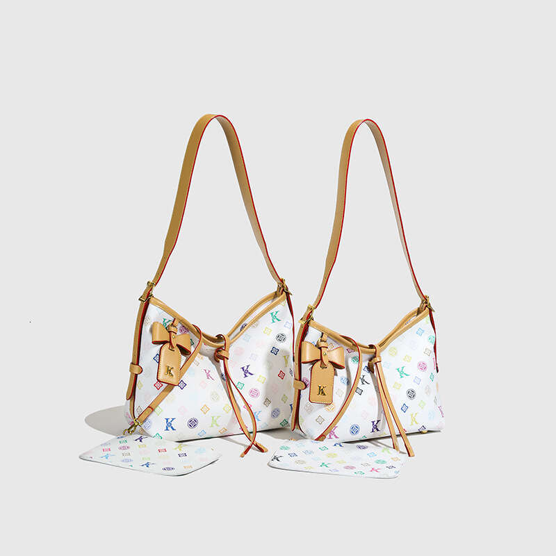 Women's Shoulder New Three-Color Printed Underarm Color-Block Large Capacity Casual Crossbody Bag