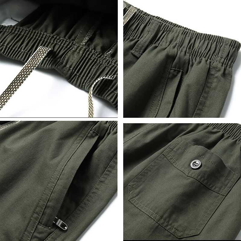 2025 Summer Men 00% Cotton Cargo Shorts Men Fashion Casual Multi Pockets Shorts Men Military Quick Dry Tactical Shorts Male 5XL W250614