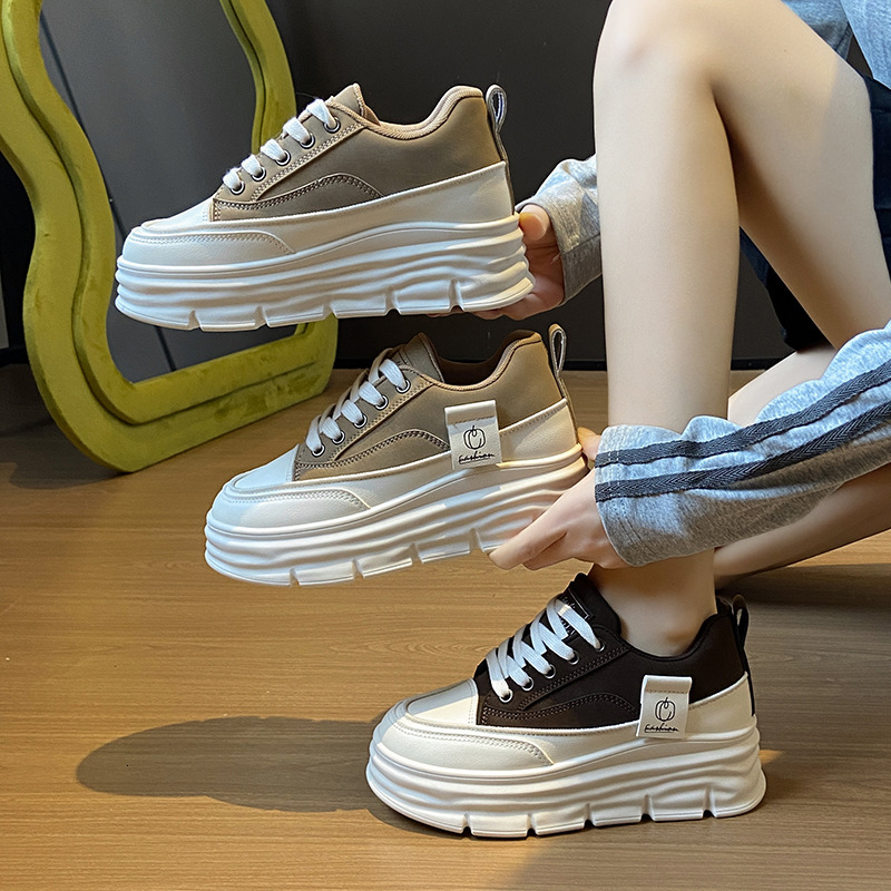 Ddmysports Thick Soled White Sneakers Women Spring New Korean Ins Style Casual Sports Versatile Board Shoes For Female Students Street Photography Cy 