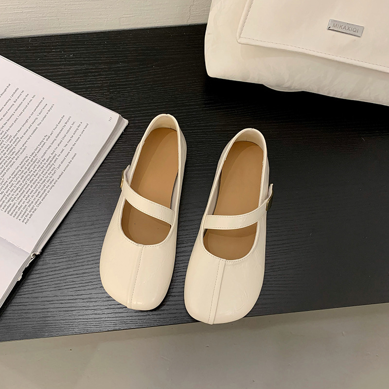 Ddmysports New Evening Breeze Small Single For Women Spring Flat With Skirt Mary Jane Shoes Soft Sole French Style Loafers Outdoor Shoes