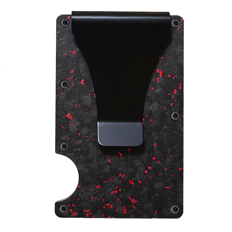 Carbon Fiber Minimalist Slim Credit Card Holder Wallet For Men RFID Cashback Cardholder Case 250614