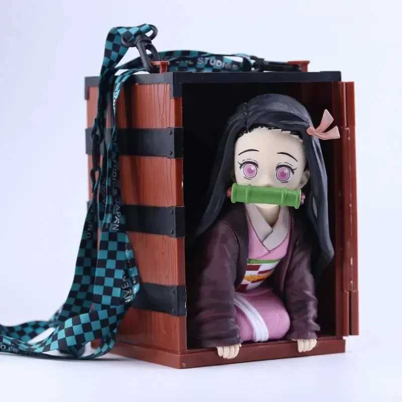 New 18cm Anime New Anime Demon Slayer Figure Kamado Nezuko Kimetsu No Yaiba Popcorn Bucket PVC Collection Decor Action Model Chri XJ250614