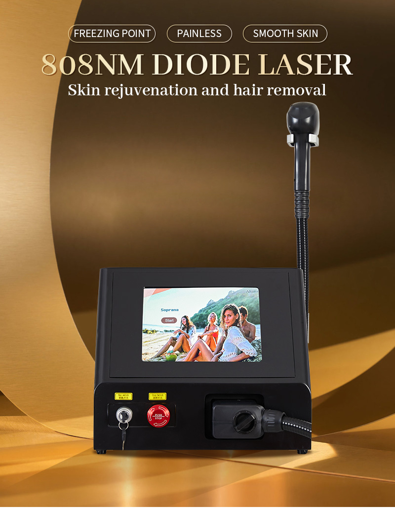 2025 brand New 808nm diode laser hair removal machine 3 wavelength with CE Professional 808nm/755/1064nm L-aser Epilator for Salon and Family