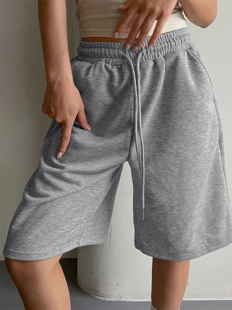 Womens Shorts Summer Streetwear Fashion Casual Slim Laceup Elegant Female Personality Versatile Knitted Loose Pants 250614
