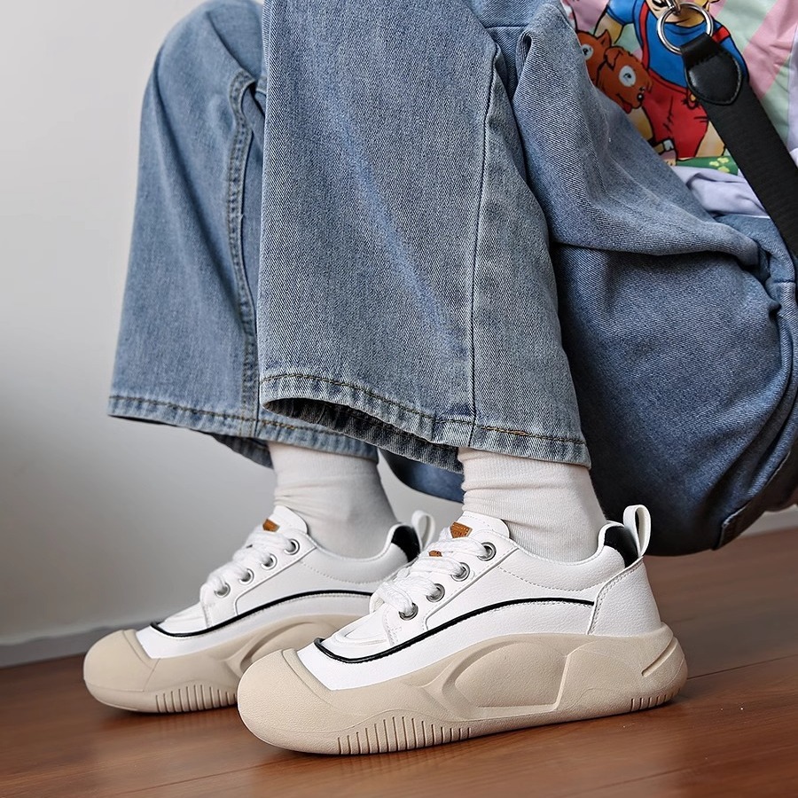 Ddmysports Women S Dad Sneakers Spring New Breathable Versatile Thick Soled Casual Sports Shoes Trendy Outdoor Shoes