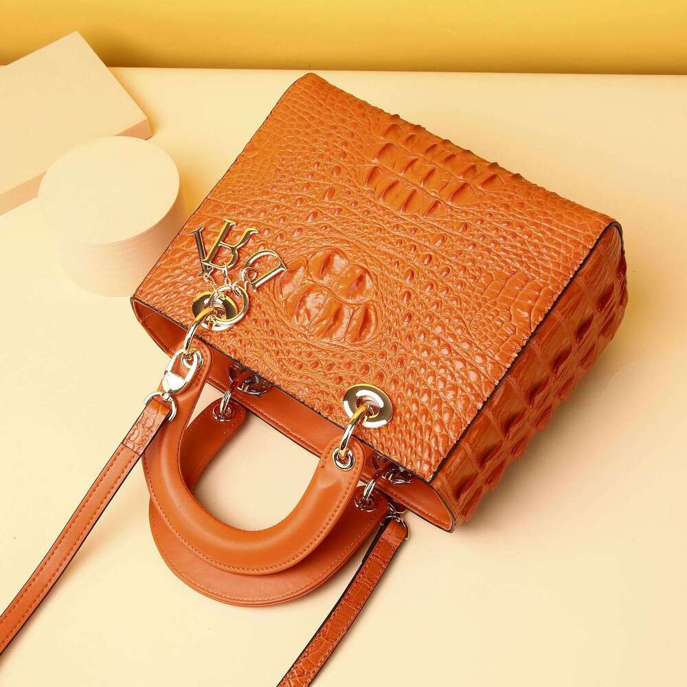Bone Princess Crocodile Pattern Diana Classic Fashion Handbag Shoulder Crossbody High-end Women's Bag