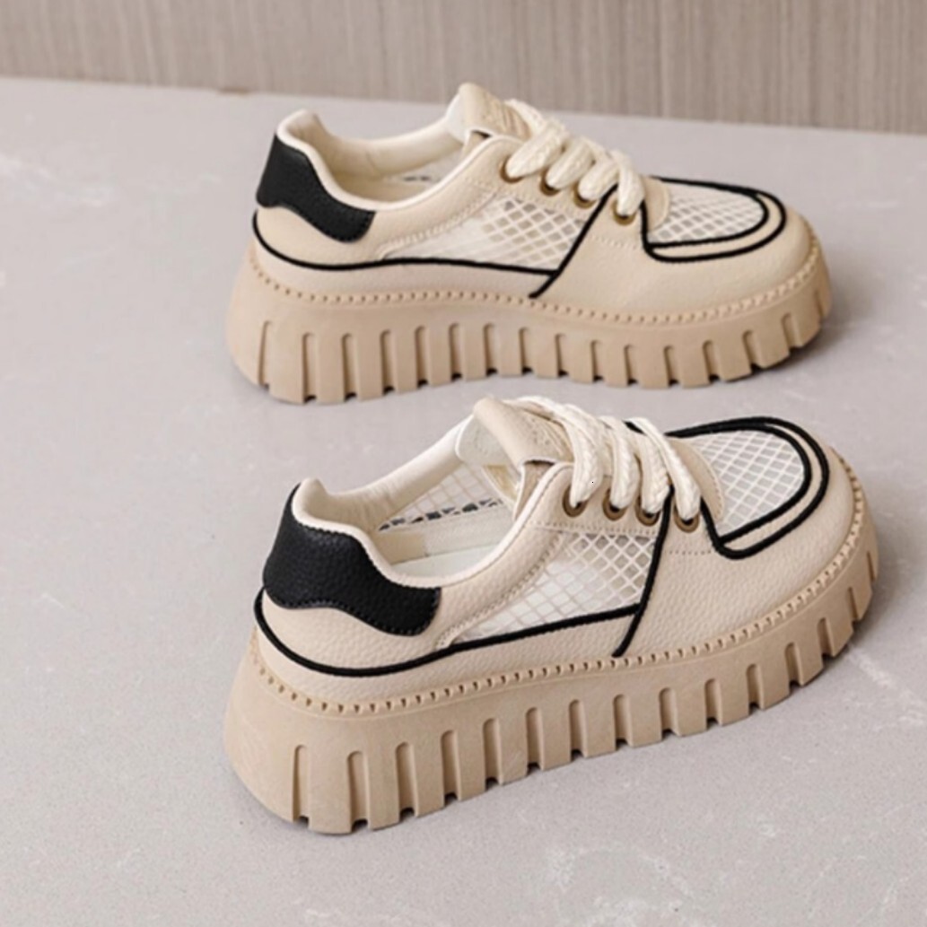 Ddmysports Platform Height Increasing Sports White Women Shoes Summer New Breathable Mesh Casual Sneakers For Outdoor Shoes