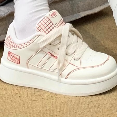 Ddmysports Platform White Sneakers For Women New Spring Niche Bread Sports Casual Canvas Shoes Outdoor Shoes