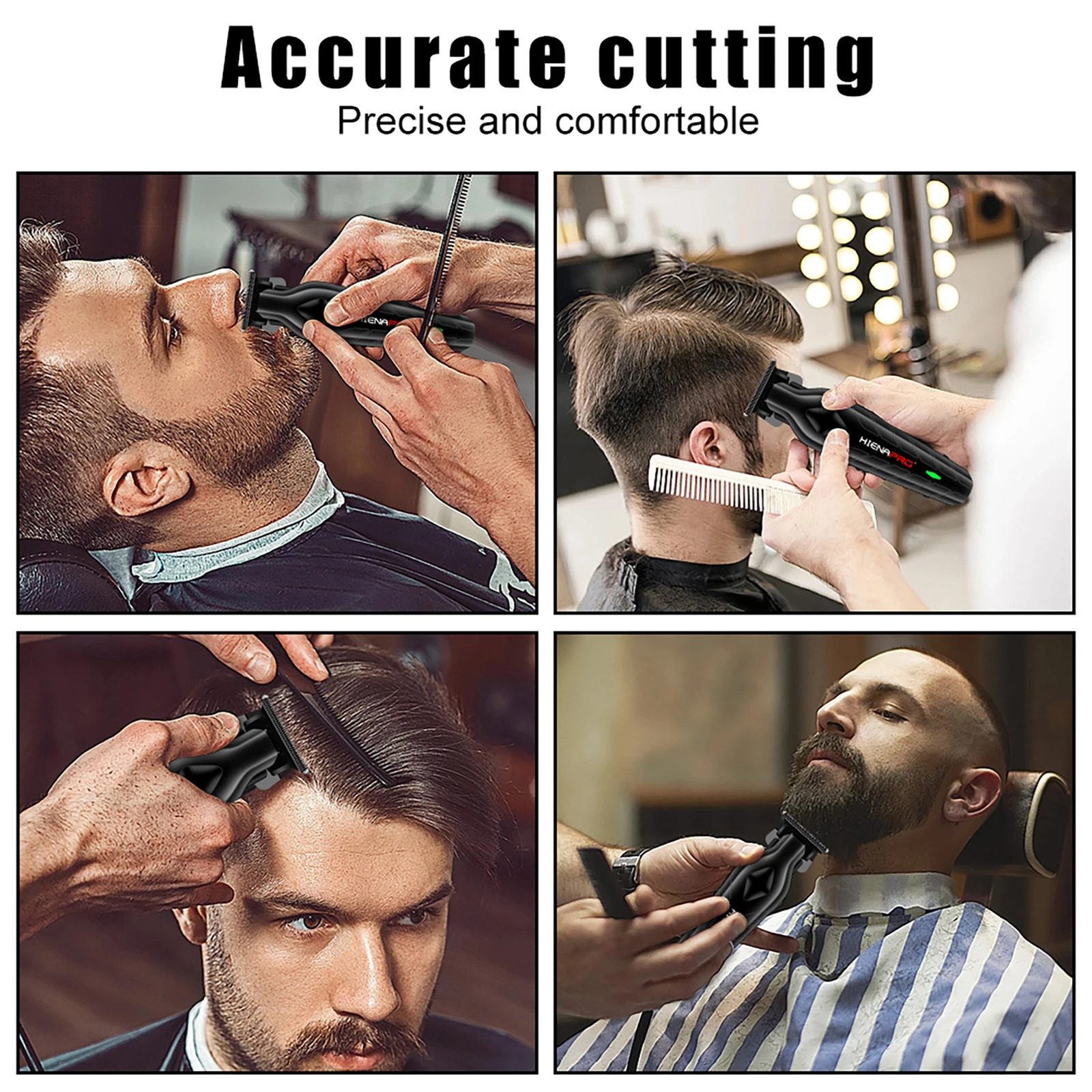 Hiena Pro Hair Clippers Professional Barber Hair Cutting Machine Electric Trimmer Beard Shaving hair cut Trimming Clippers 250612