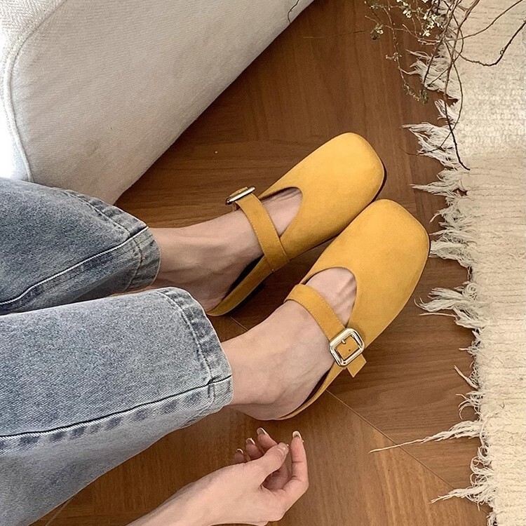 Ddmyoutdoor Mary Jane Closed Toe For Women Summer Outdoor Half Slippers Colorful Soft Flat Slip On Mules Trendy Outdoor Shoes