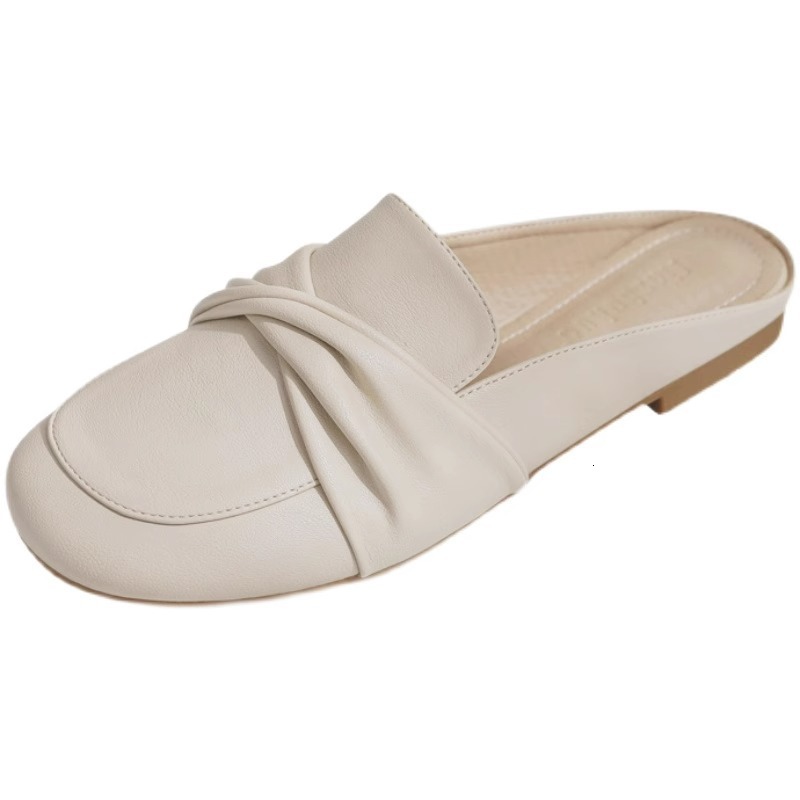 Ddmyoutdoor Spring New Backless Lazy Internet Celebrity Closed Toe For Flat Outdoor Half Slippers Women Outdoor Shoes