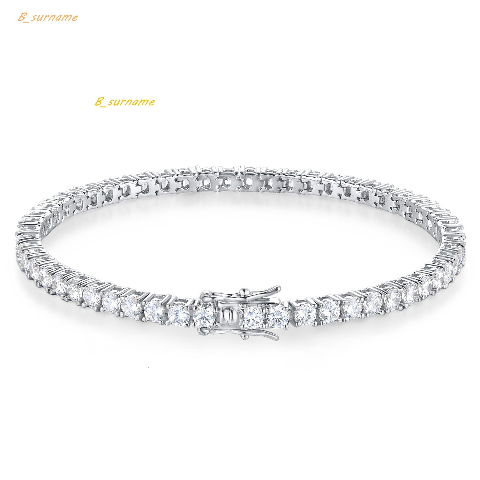 OEM Jewelry European American Style Stainless Steel with Moissanite Tennis Bracelet for Men and Women-Direct From Factory