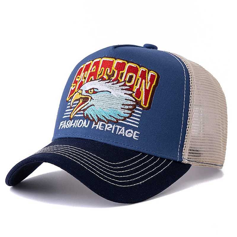 Unisex Fashion Head Mesh Trucker Hat Breathable Summer Baseball CAP for Men and Women Fishing Sports SnAPback Hat W250614