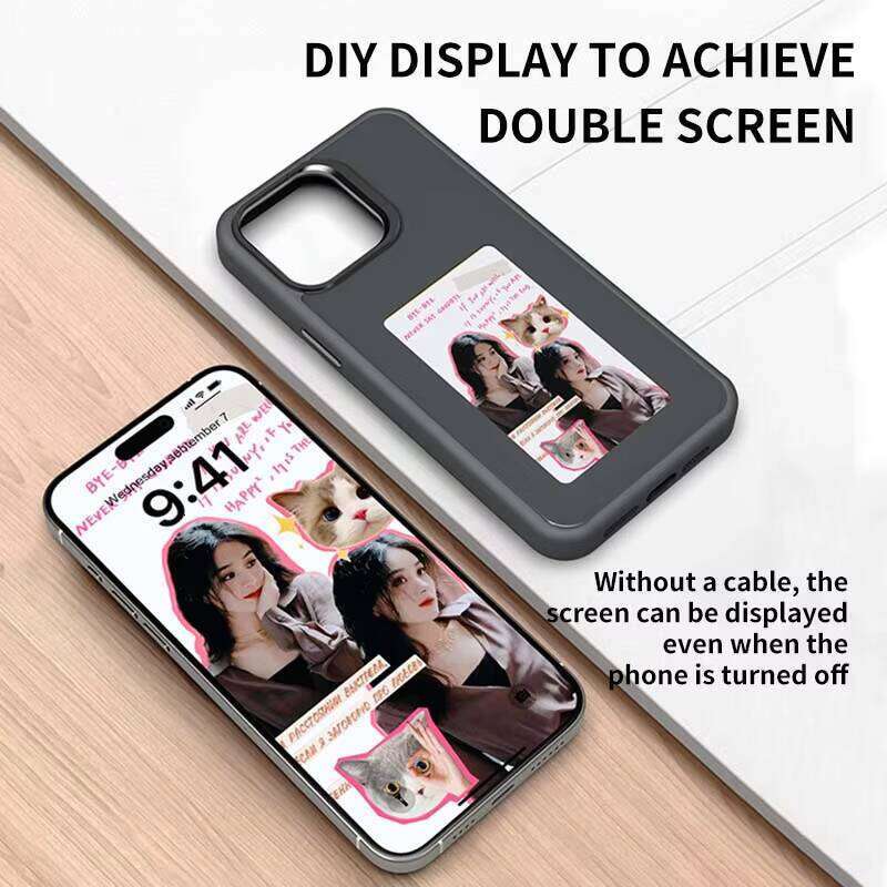 Smart DIY Luxury Phone Case, Compatible with iPhone 16 13 Pro Max, Four-Color E-Ink Display Cover, NFC Transmission, Infinite Pattern Computer