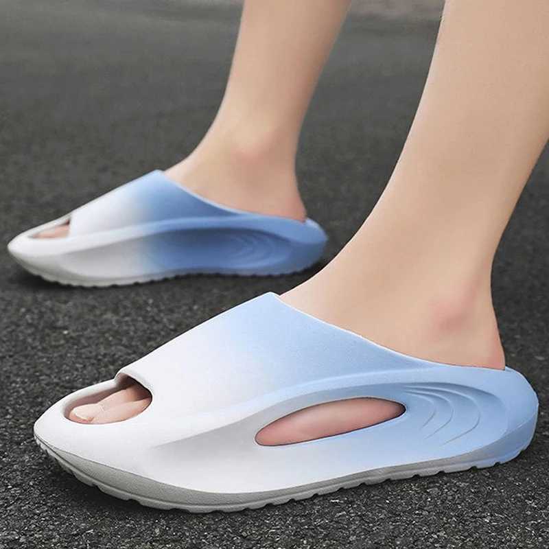 Shevalues New Hollow Women Sandals Platform Soft Comfy Beach Shoes Unisex Sports Slippers Non-Slips Shower Slides Men Slippers Z250614