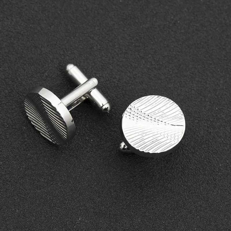 1Pair French Lines Geometry Cufflinks Trendy Mens Business Banquet Suit Shirt Cuffs Buttons Party Wedding Cuff Links Gifts 2025 XJ250614