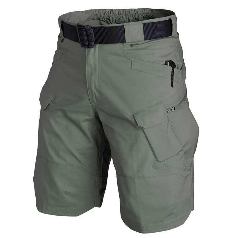 Urban Tactical Shorts Mens Waterproof Cargo Outdoor Work Shorts Breathable Quick Dry Pants Solid Summer Workout Casual Shorts W250614