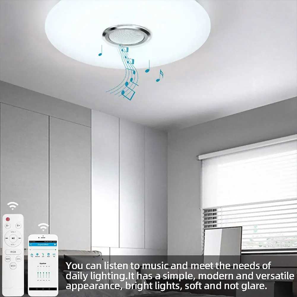 RGB Home Decoration Light APP Control Bluetooth-compatible Intelligent LED Lamp Dimmable with Speaker Remote Control 2800K-6500K XJ2500613