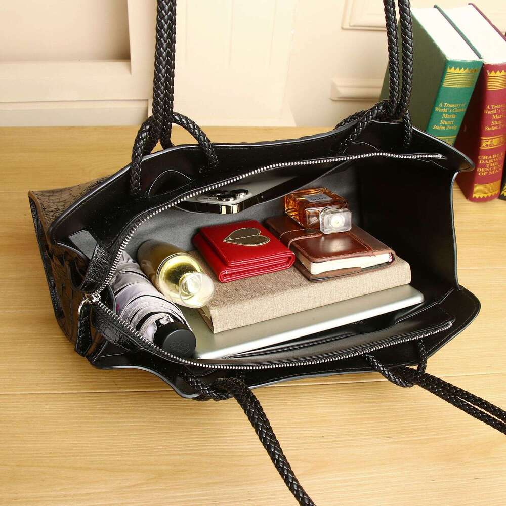 Pattern New Women's Crocodile Handbag Large Capacity Tote Fashion Trendy Shoulder Crossbody Bag Wholesale