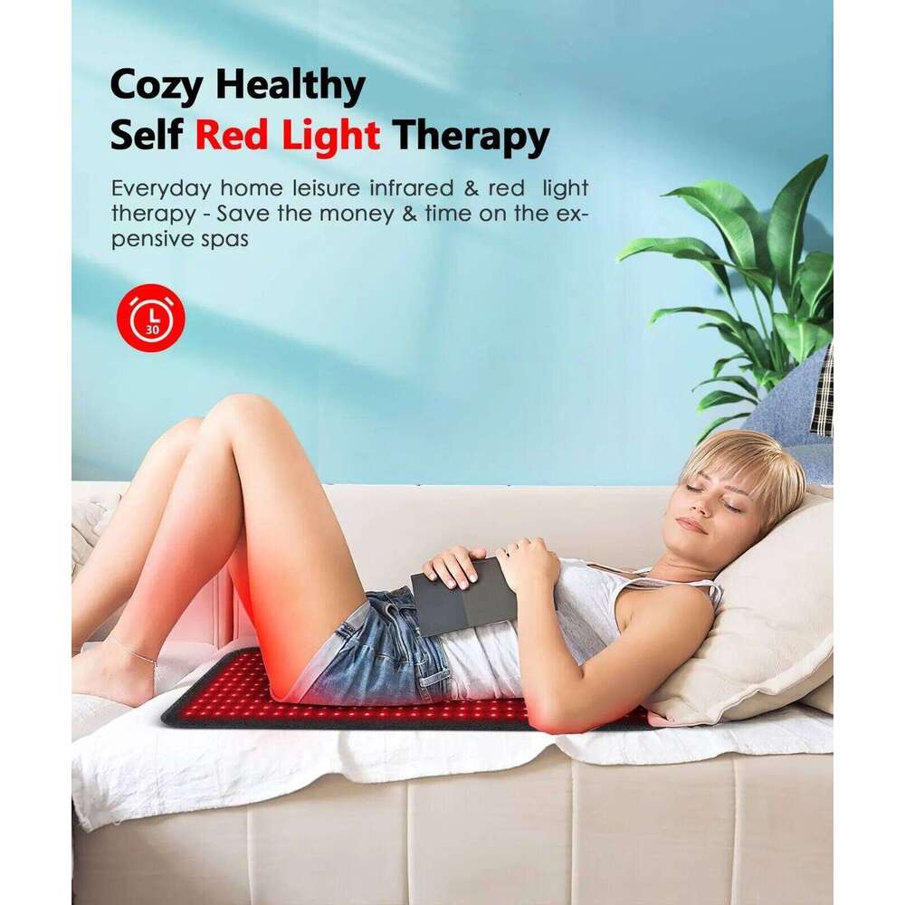 Infrared LED Medical Service Waist Red Light Heating Massage Belt Pad Lumbar Back Massager For Muscle Relaxation