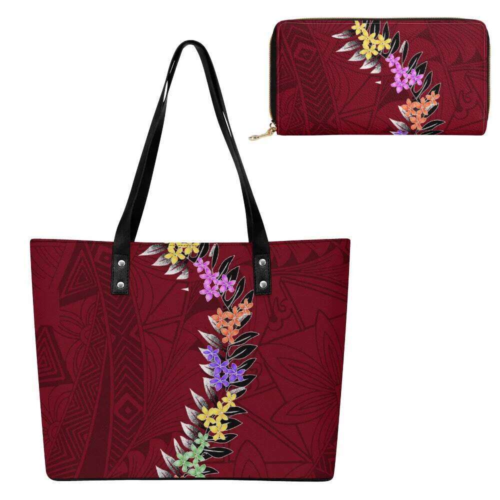 Hawaiian Custom-Made Printed Polynesian Women'S Bags Fashionable Design Wallets And Handbags