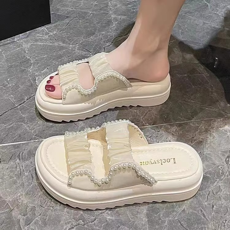 Ddmysports Versatile Thick Soled For Women Summer Outdoor New Fashion Fairy Style Roman Soft Beach Sandals With Height Increase Outdoor Shoes