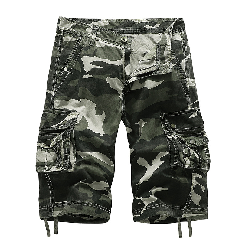 sweatpants Designer shorts men's loose casual work pants camouflage shorts multi-pocket capri mid-length pants