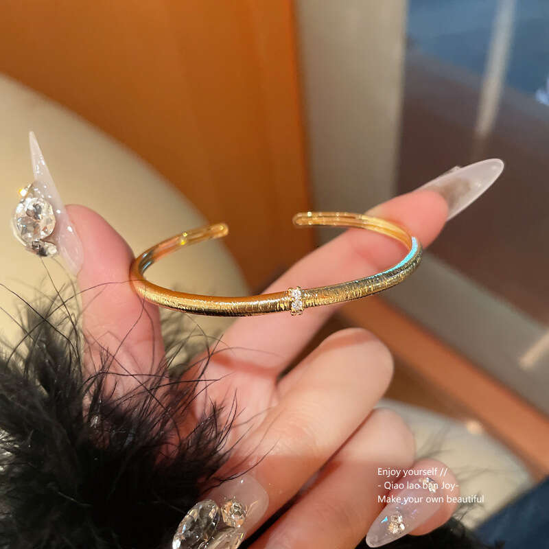 luxury jewelry designer bracelet for women Cross Zircon Light High-end Adjustable Bracelet Internet Celebrity Commuting Versatile Exquisite Women'