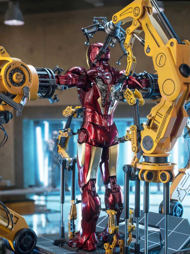 Zd Toys Suit Up Gantry With MK4 Iron Man Gantry Original 1/10 Tony Stark Model Action Figure Collectible Toy Gift For Kid W250614