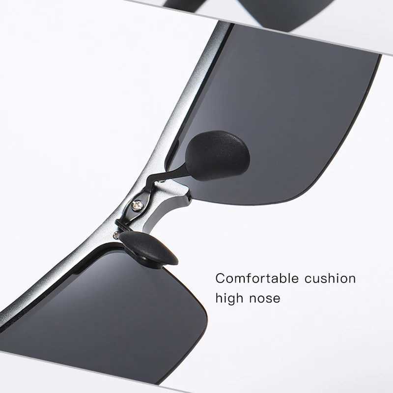 VCKA Aluminum Magnesium Half Frame Myopia Sunglasses Women Sports Men Drive Polarized Custom Prescription Goggles -0.5 to -6.0 Z250614