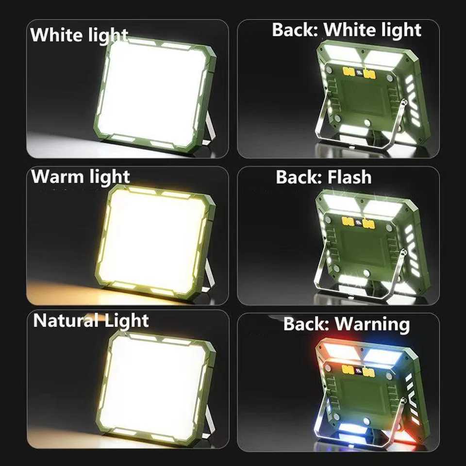 Rechargeable LED Camping Tent Light - High Power Waterproof Portable Hanging Flashlight Outdoor Emergency Lighting for W250613