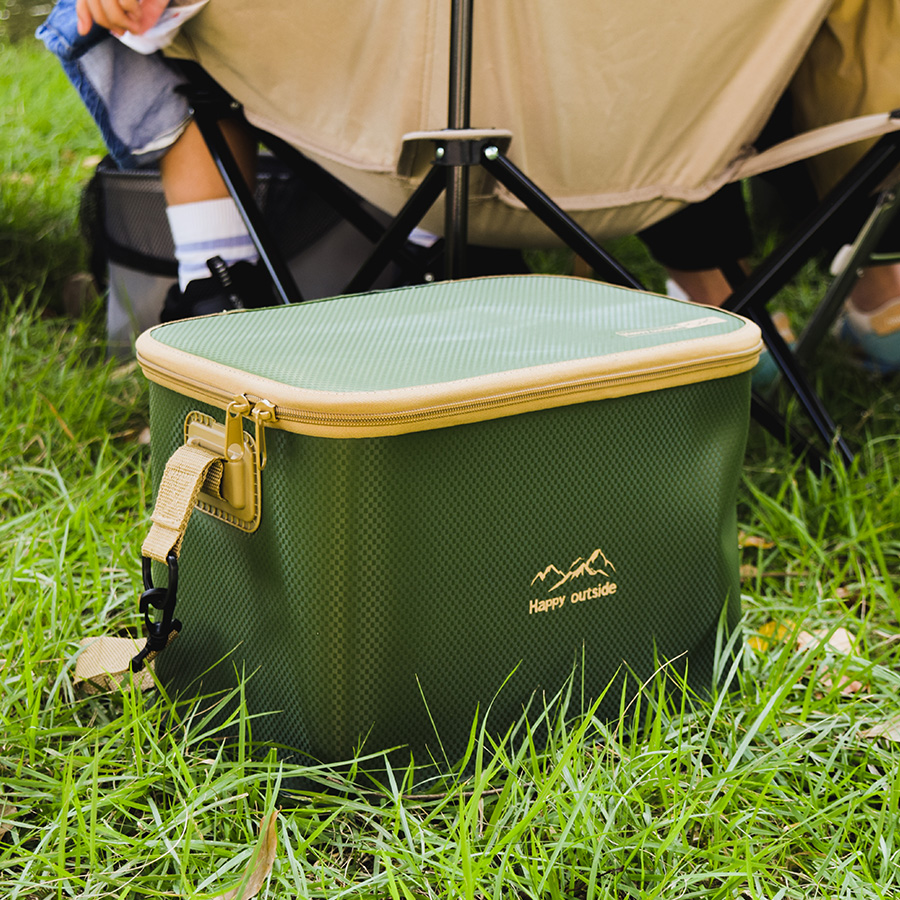 18-20L Portable Large Capacity Insulated Cooler Bag, Lunch Cooler Bag, Heat insulation Picnic Bag for Outdoor Camping Hiking, Beach, BBQ (Forest Deep 